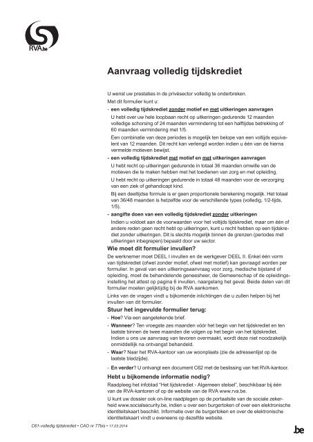 C61-volledig tijdskrediet